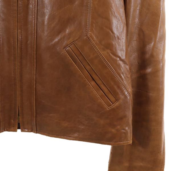 H＆H Leather 70s ヴィンテージ レザージャケット 44 ブラウン 本革 本皮 メンズ