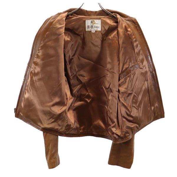 H＆H Leather 70s ヴィンテージ レザージャケット 44 ブラウン 本革 本皮 メンズ