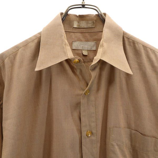 CHIARELLI 長袖 シャツ 15 1/2 茶系 メンズ