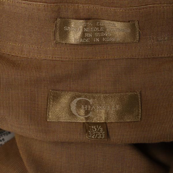 CHIARELLI 長袖 シャツ 15 1/2 茶系 メンズ