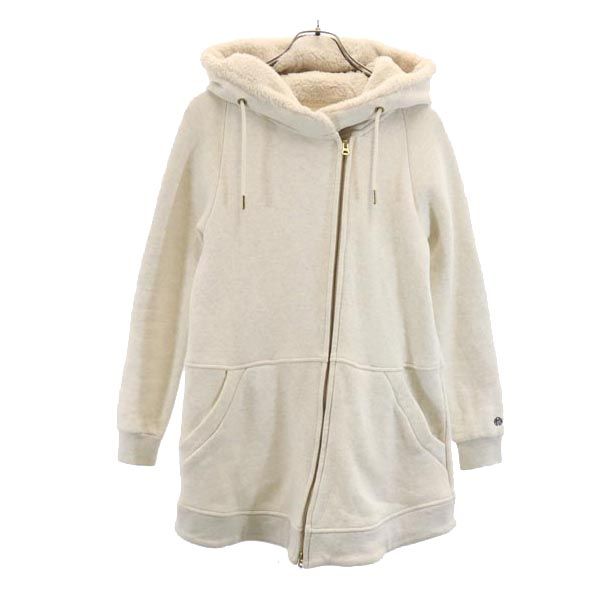 ara ara アラアラ 日本製 長袖 スウェット ジップパーカー 2 杢グレー系 フード 裏ファー 裏起毛 レディース