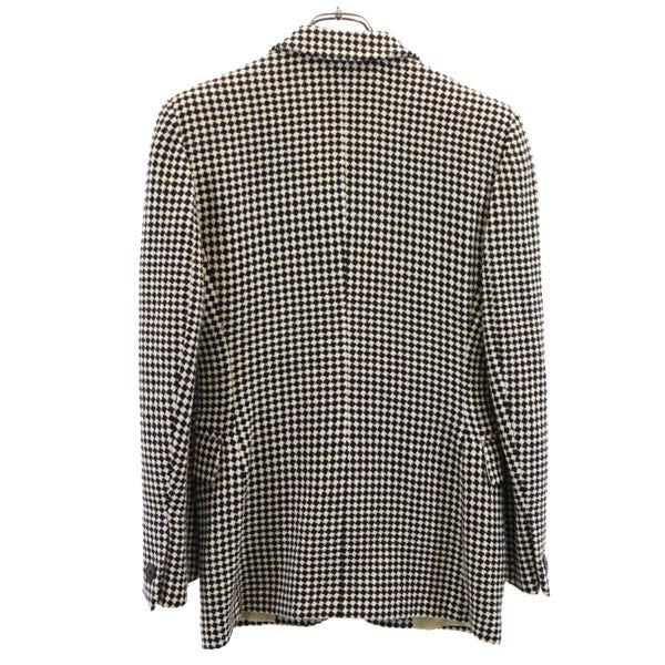 Emporio Armani エンポリオアルマーニ イタリア製 ウール テーラードジャケット 38 ベージュ×ブラック ブレザー レディース