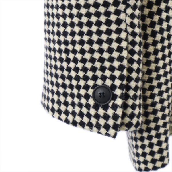 Emporio Armani エンポリオアルマーニ イタリア製 ウール テーラードジャケット 38 ベージュ×ブラック ブレザー レディース