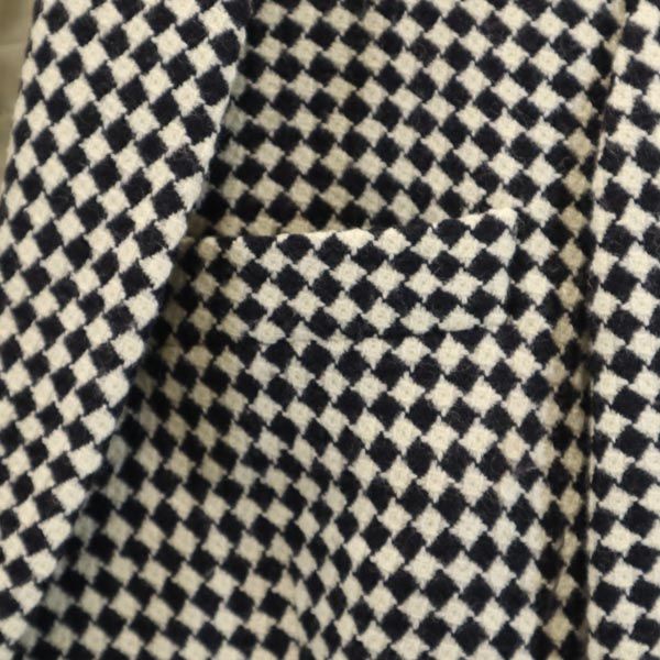 Emporio Armani エンポリオアルマーニ イタリア製 ウール テーラードジャケット 38 ベージュ×ブラック ブレザー レディース