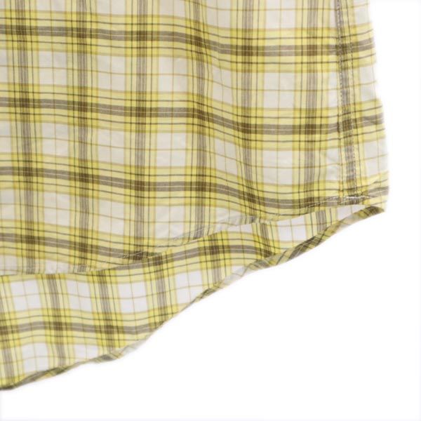 BURBERRY BLACK LABEL バーバリーブラックレーベル 日本製 三陽商会 チェック 長袖 シャツ 40 イエロー系 メンズ