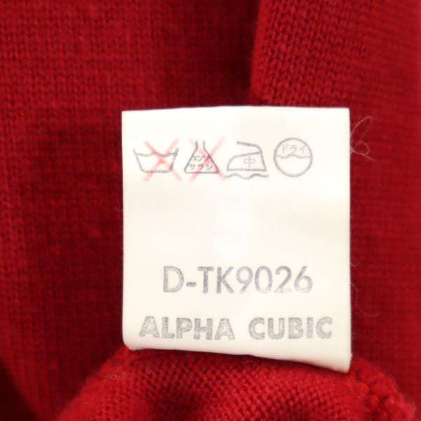 YVES SAINT LAURENT イヴサンローラン ウール 長袖 セーター 36 レッド ニット レディース