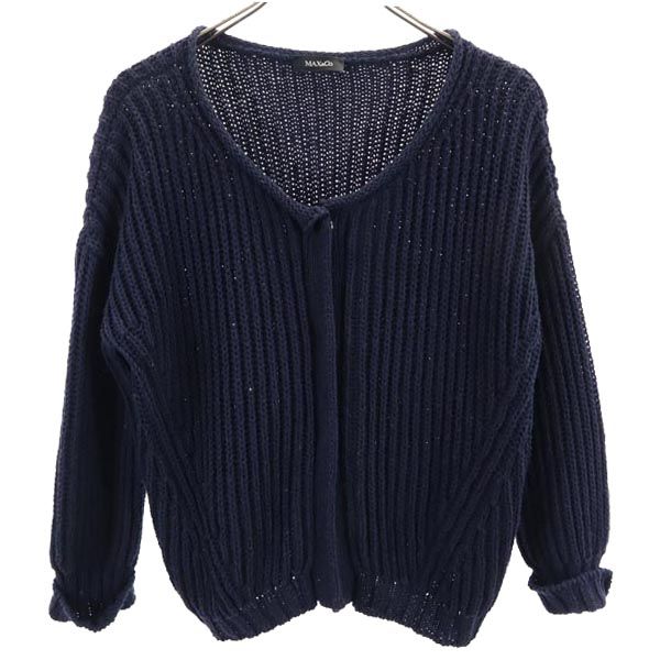 MAX&CO マックスアンドコー 長袖 ニット カーディガン M ネイビー レディース
