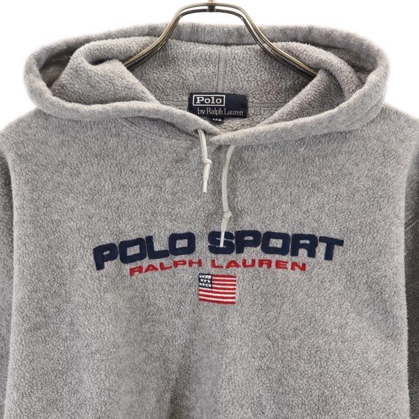 Polo by Ralph Lauren ポロバイラルフローレン 長袖 フリース パーカー 170 グレー キッズ