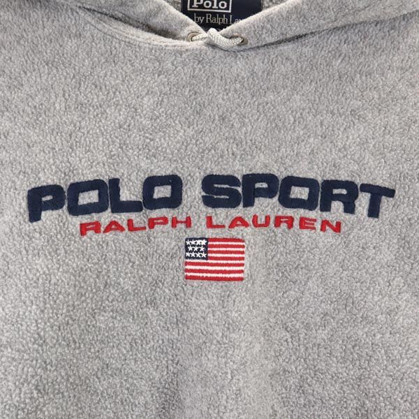 Polo by Ralph Lauren ポロバイラルフローレン 長袖 フリース パーカー 170 グレー キッズ