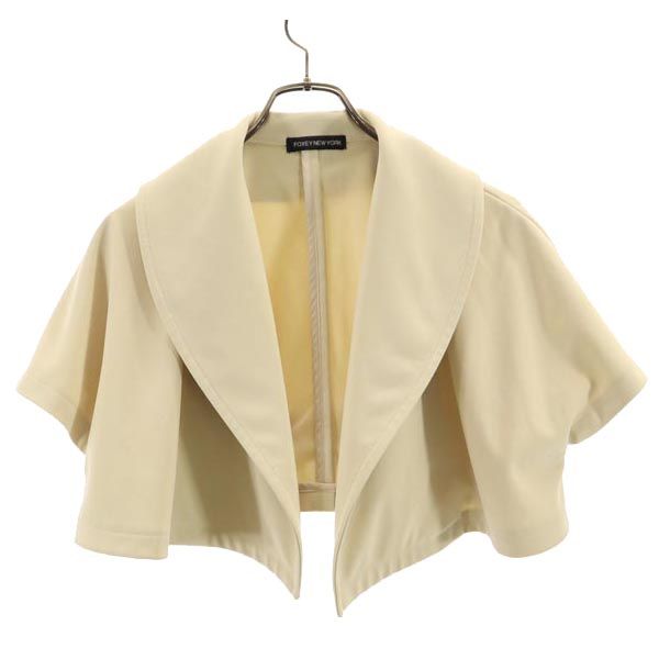 FOXEY NEW YORK フォクシーニューヨーク ショート丈 ジャケット 40 ベージュ レディース