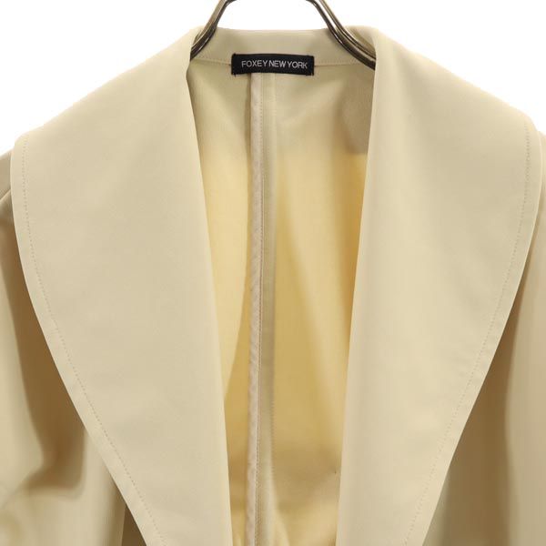 FOXEY NEW YORK フォクシーニューヨーク ショート丈 ジャケット 40 ベージュ レディース
