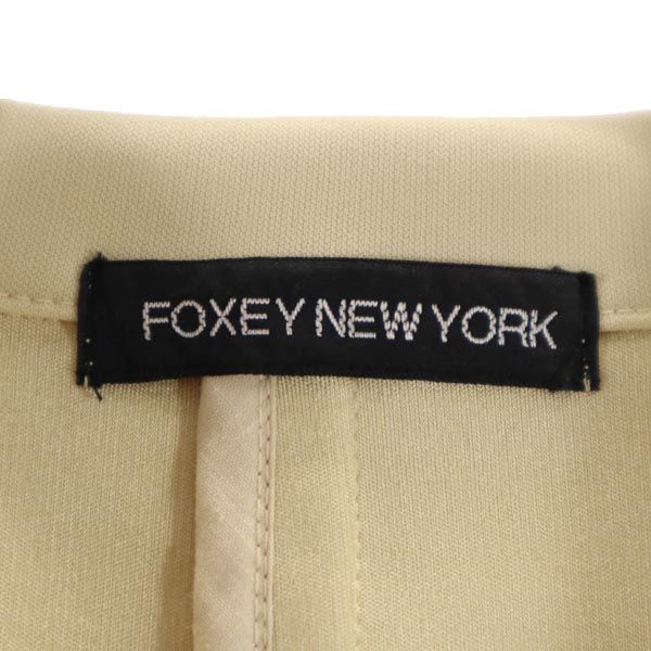 FOXEY NEW YORK フォクシーニューヨーク ショート丈 ジャケット 40 ベージュ レディース