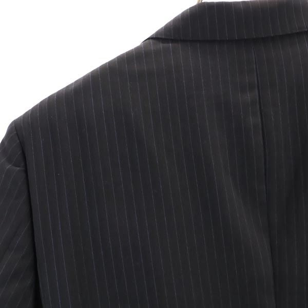 BURBERRY BLACK LABEL バーバリーブラックレーベル 三陽商会 ウール ストライプ テーラードジャケット 36R ブラック系 メンズ