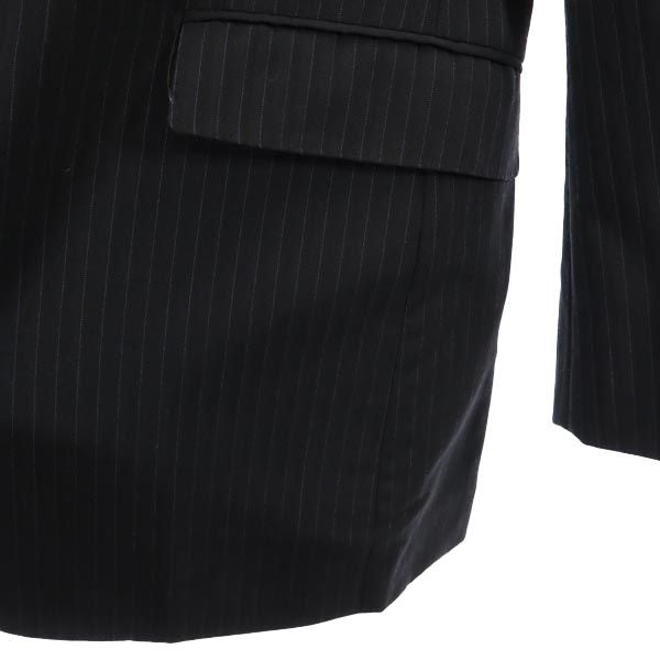 BURBERRY BLACK LABEL バーバリーブラックレーベル 三陽商会 ウール ストライプ テーラードジャケット 36R ブラック系 メンズ