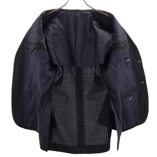 BURBERRY BLACK LABEL バーバリーブラックレーベル 三陽商会 ウール ストライプ テーラードジャケット 36R ブラック系 メンズ