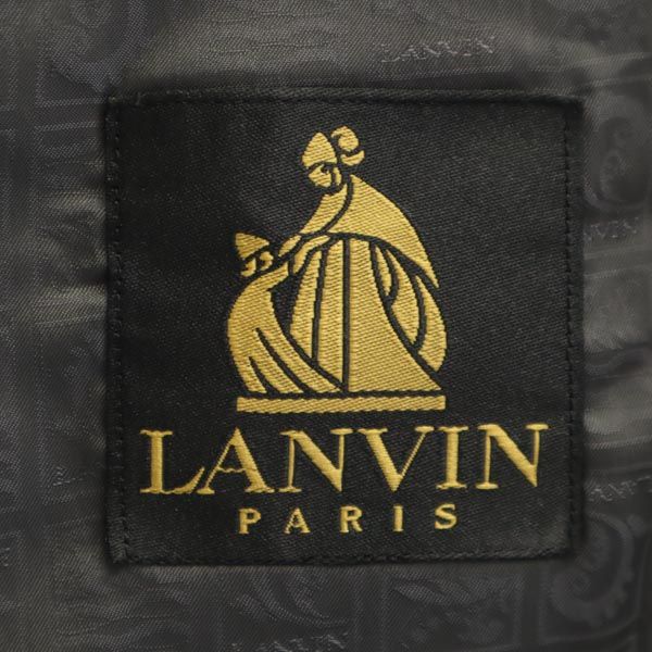 LANVIN ランバン ウール グレンチェック テーラードジャケット グレー系 メンズ