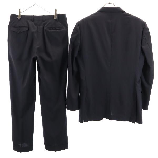 BURBERRY BLACK LABEL バーバリーブラックレーベル 三陽商会 日本製 チェック スーツ 上下 セットアップ 38R 紺系 メンズ