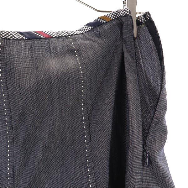 PAULE KA ポールカ シルク ウール スカートスーツ 上下 セットアップ 42 グレー系 テーラードジャケット レディース