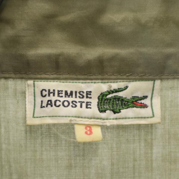 CHEMISE LACOSTE シュミーズラコステ ジャケット 3 カーキ ロゴ刺_ メンズ