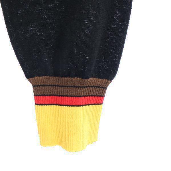 FACTOTUM ファクトタム 長袖 コットンブレンドニット セーター 36 ブラック メンズ