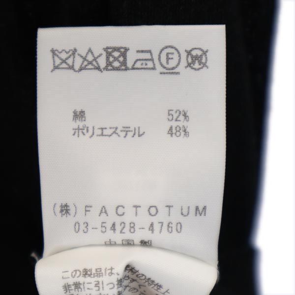 FACTOTUM ファクトタム 長袖 コットンブレンドニット セーター 36 ブラック メンズ