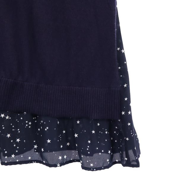 BROOME STREET kate spade ブルームストリート ケイトスペード 長袖 レイヤード セーター L ダークパープル ニット レディース