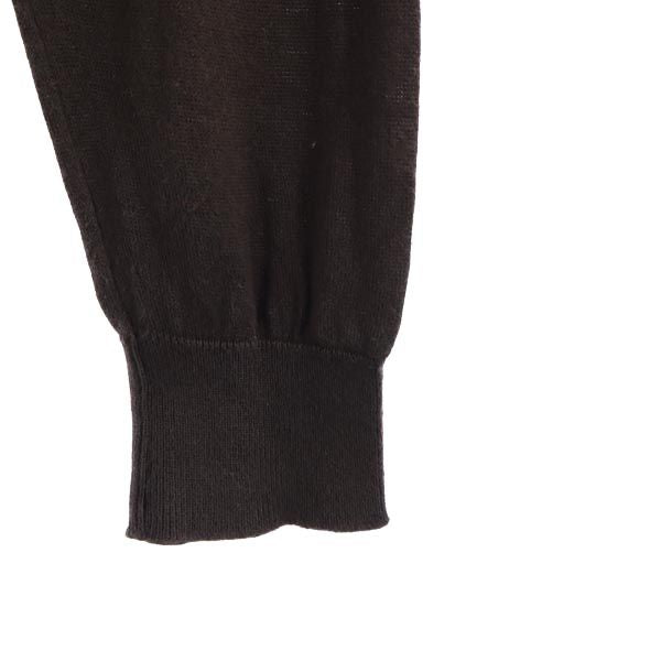 JOHN SMEDLEY ジョンスメドレー 英国製 長袖 Vネック コットンニット カーディガン XS ブラウン レディース
