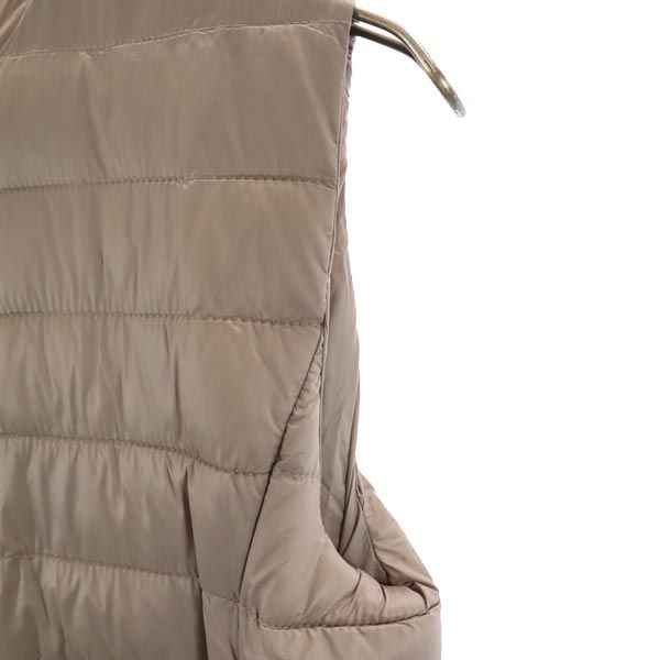 未使用 BAESAN USBプラグ付き ベスト S ブラウン系 収納ポーチ付き レディース