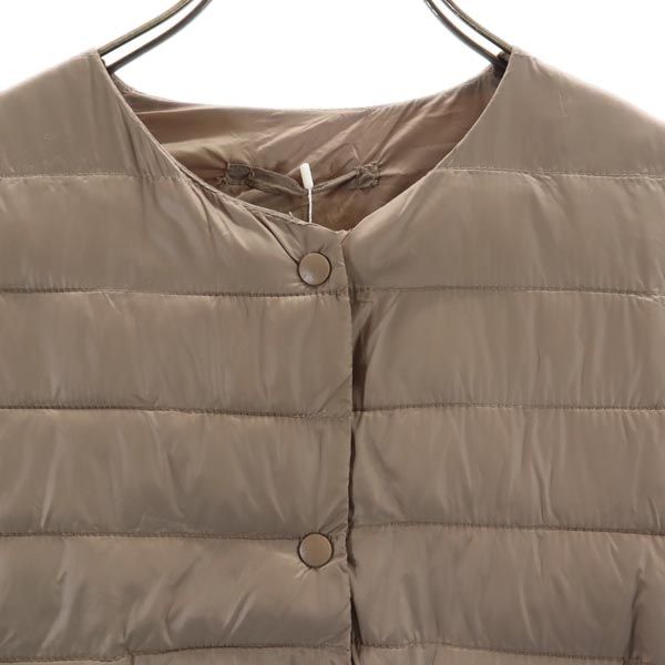 未使用 BAESAN USBプラグ付き ベスト S ブラウン系 収納ポーチ付き レディース