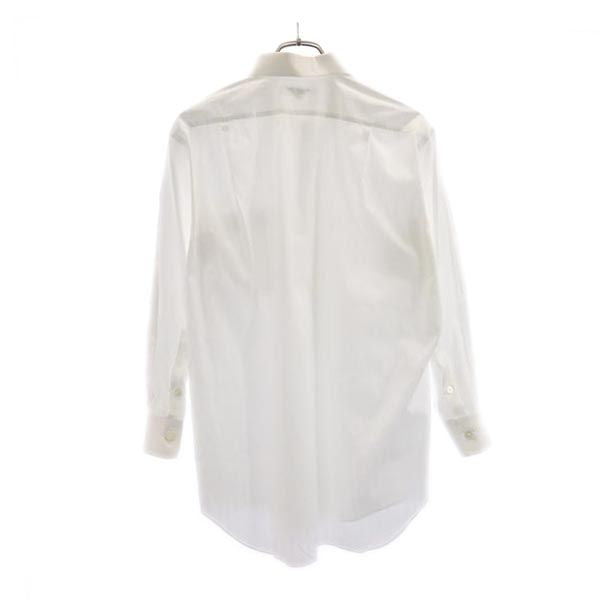 LANVIN ランバン 日本製 ストライプ柄 長袖 シャツ 41-82 ホワイト メンズ