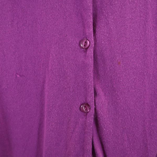JOHN SMEDLEY ジョンスメドレー 英国製 長袖 アンサンブル パープル ニットカーディガン 半袖セーター レディース