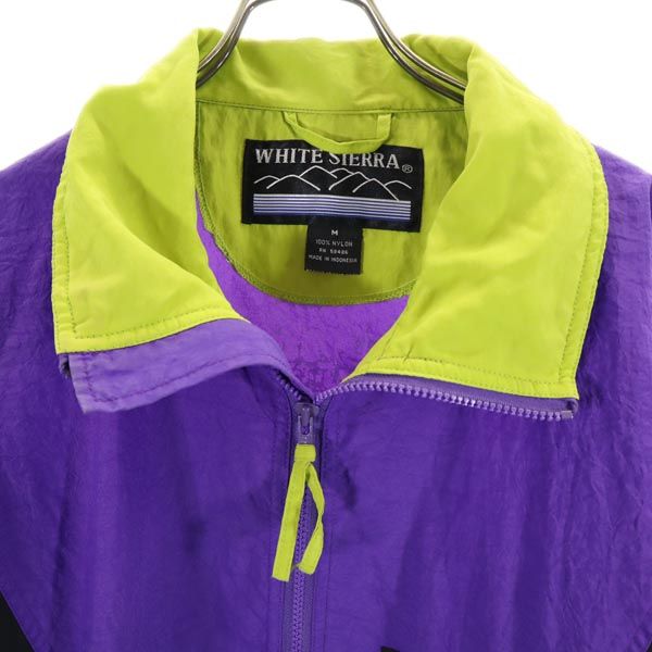 WHITE SIERRA ホワイトシエラ ハーフジップ ナイロンジャケット M パープル系 プルオーバー メンズ