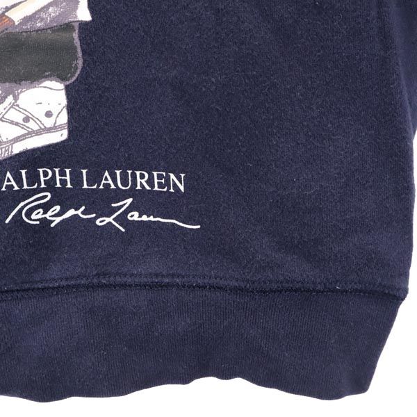 POLO RALPH LAUREN ポロラルフローレン 長袖 スウェット トレーナー S ネイビー ベアロゴ キッズ