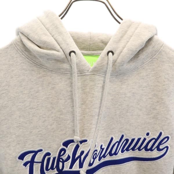 HUF ハフ 長袖 スウェットパーカー S グレー 裏起毛 メンズ