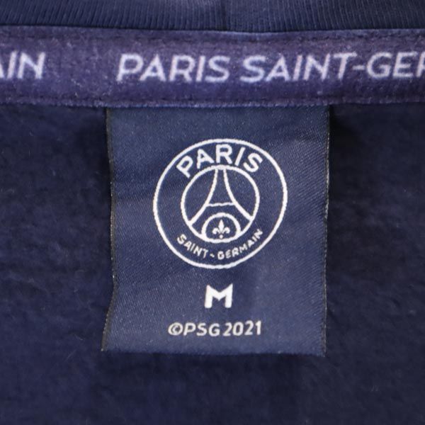 PARIS SAINT GERMAIN パリ サンジェルマン 長袖 スウェットパーカー M ネイビー サッカー チームロゴ 裏起毛 レディース