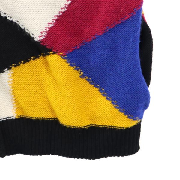 BONSAI ボンサイ ウールブレンド 総柄 長袖 ニット カーディガン M メンズ