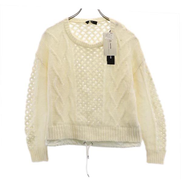 DIESEL ディーゼル 未使用 アルパカブレンド 長袖 ニット S ホワイト セーター レディース