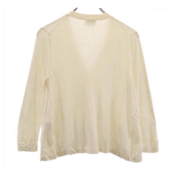 Kate Spade ケイトスペード シルクブレンド 長袖 ニット カーディガン S オフホワイト Vネック レディース