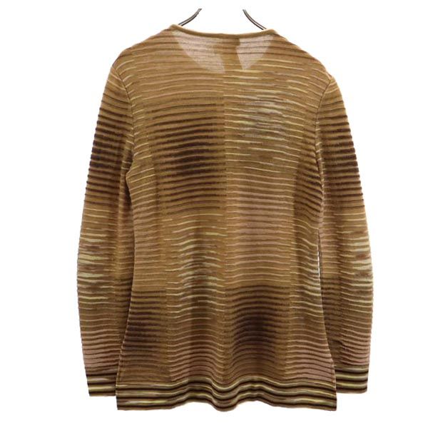 Missoni ミッソーニ イタリア製 ウールブレンド 総柄 長袖 ニット 42 ブラウン系 セーター レディース
