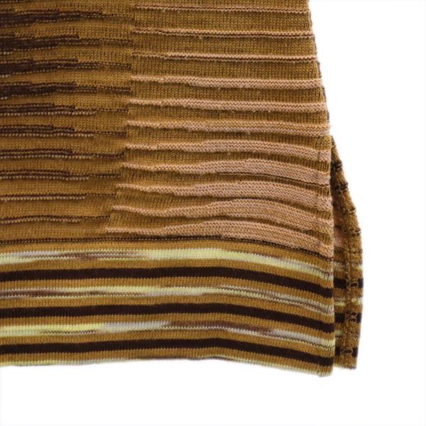 Missoni ミッソーニ イタリア製 ウールブレンド 総柄 長袖 ニット 42 ブラウン系 セーター レディース