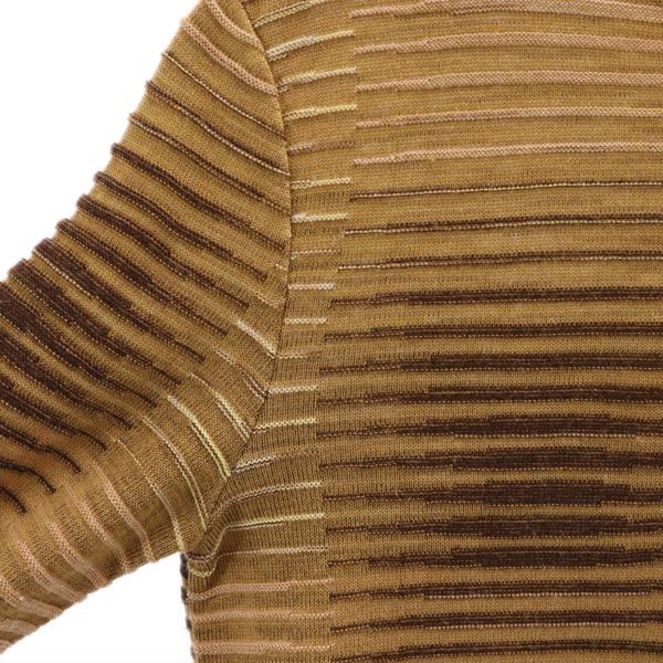 Missoni ミッソーニ イタリア製 ウールブレンド 総柄 長袖 ニット 42 ブラウン系 セーター レディース