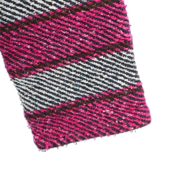 オールド 90s ストライプ柄 長袖 メキシカン パーカー ピンク 他 OLD レディース