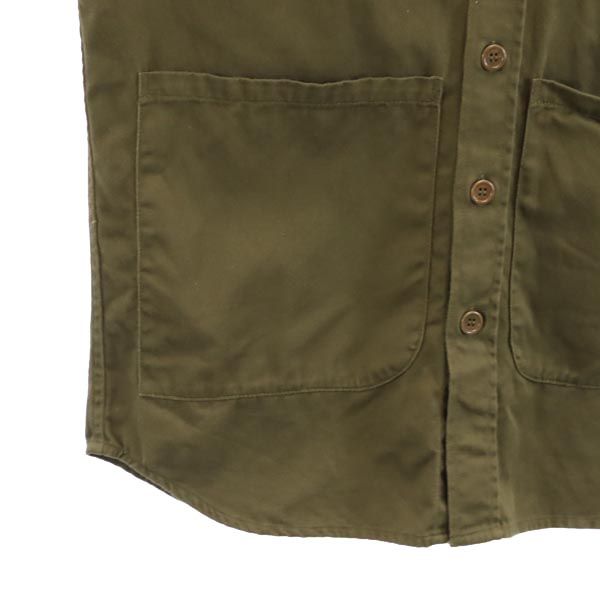 アスペジ 長袖 ミリタリーシャツ S カーキ ASPESI メンズ