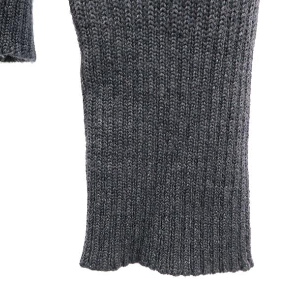 Aquascutum アクアスキュータム 日本製 シルクブレンド 長袖 ニット 6F グレー セーター レディース