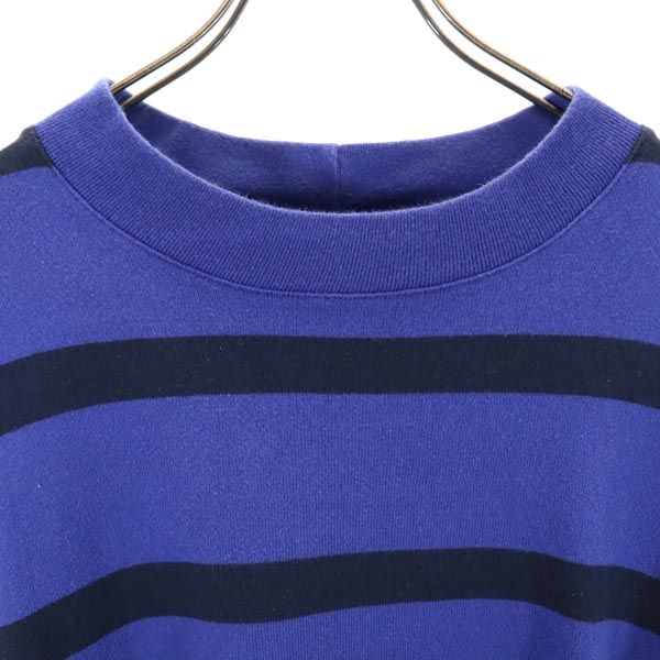 ダブルタップス 日本製 ボーダー柄 長袖 Tシャツ M ネイビー系 WTAPS ロンT メンズ