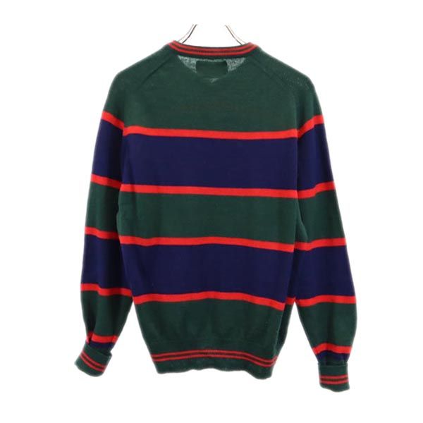 Jay for ジェイフォー シップス別注 スコットランド製 ウールブレンド ボーダー柄 長袖 ニット 深緑 セーター メンズ