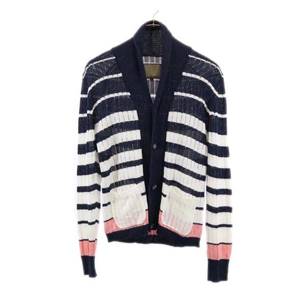 AYUITE アユイテ 長袖 ニット カーディガン 1 ネイビー 他 コンチョボタン メンズ