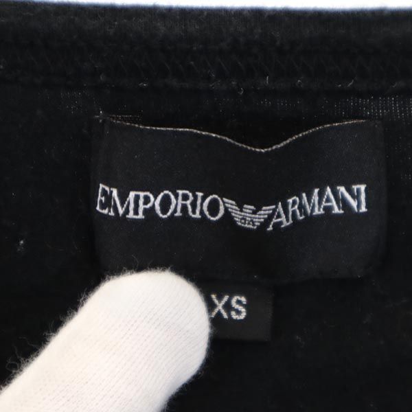 Emporio Armani エンポリオアルマーニ 日本製 長袖 Tシャツ XS 黒 ロンT メンズ