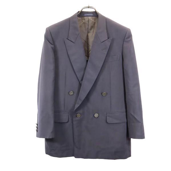 LANVIN ランバン ウールブレンド テーラードジャケット グレー ダブルボタン メンズ