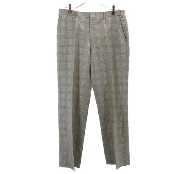 Burberrys バーバリーズ 90s オールド リネンブレンド ウール チェック柄 スーツ 上下 セットアップ 96-84-180A7 ブラック系 テーラードジャケット メンズ